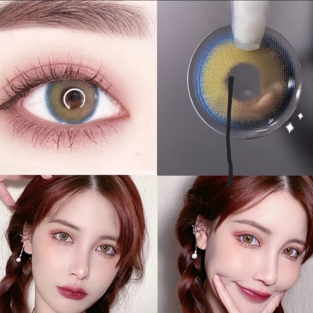 Cosmetic eye contact golden sunset